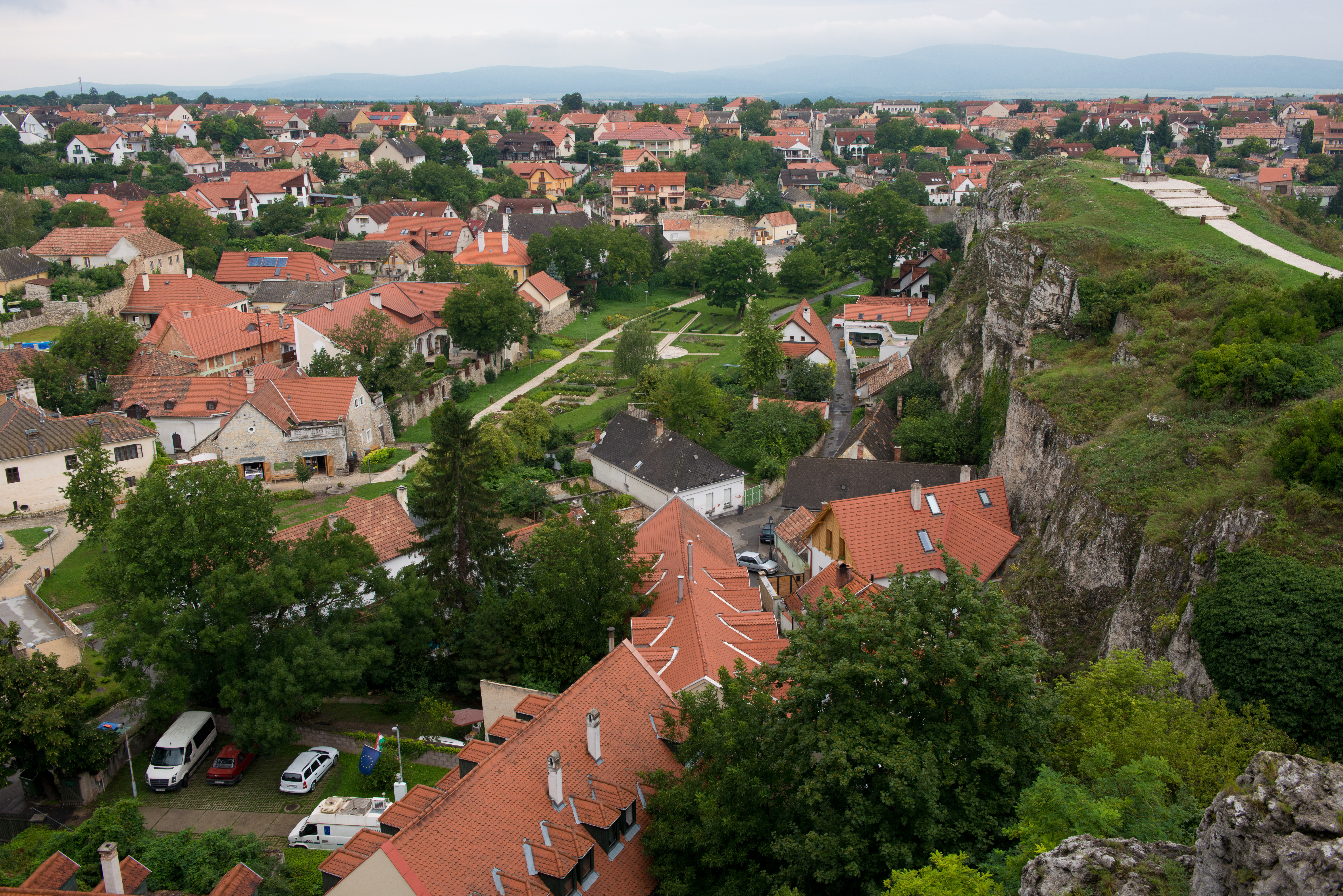 Blick auf Veszprém von dem Jeruzalemhegy aus