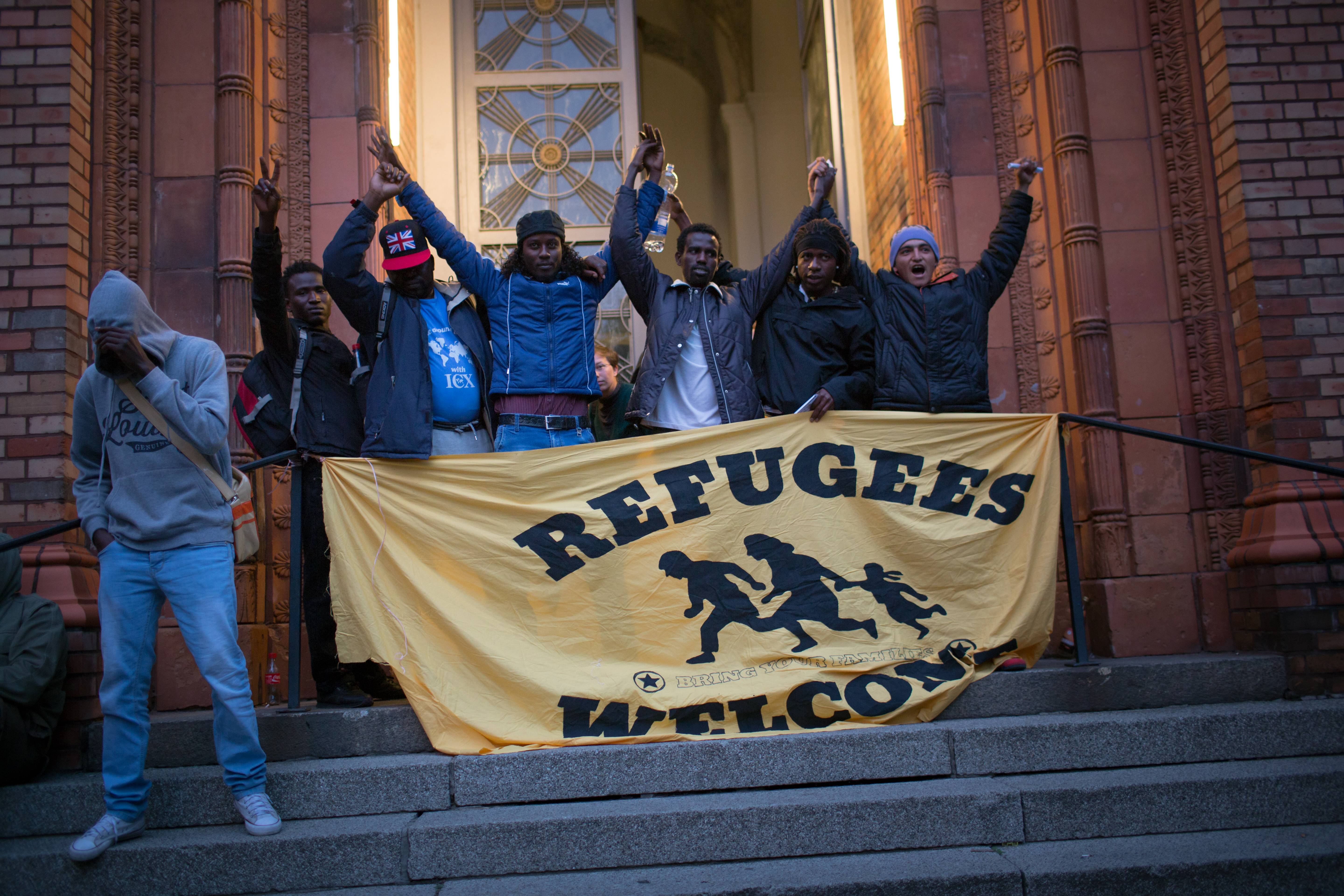 Afrikanische Flüchtlinge Thomaskirche Berlin-Kreuzberg