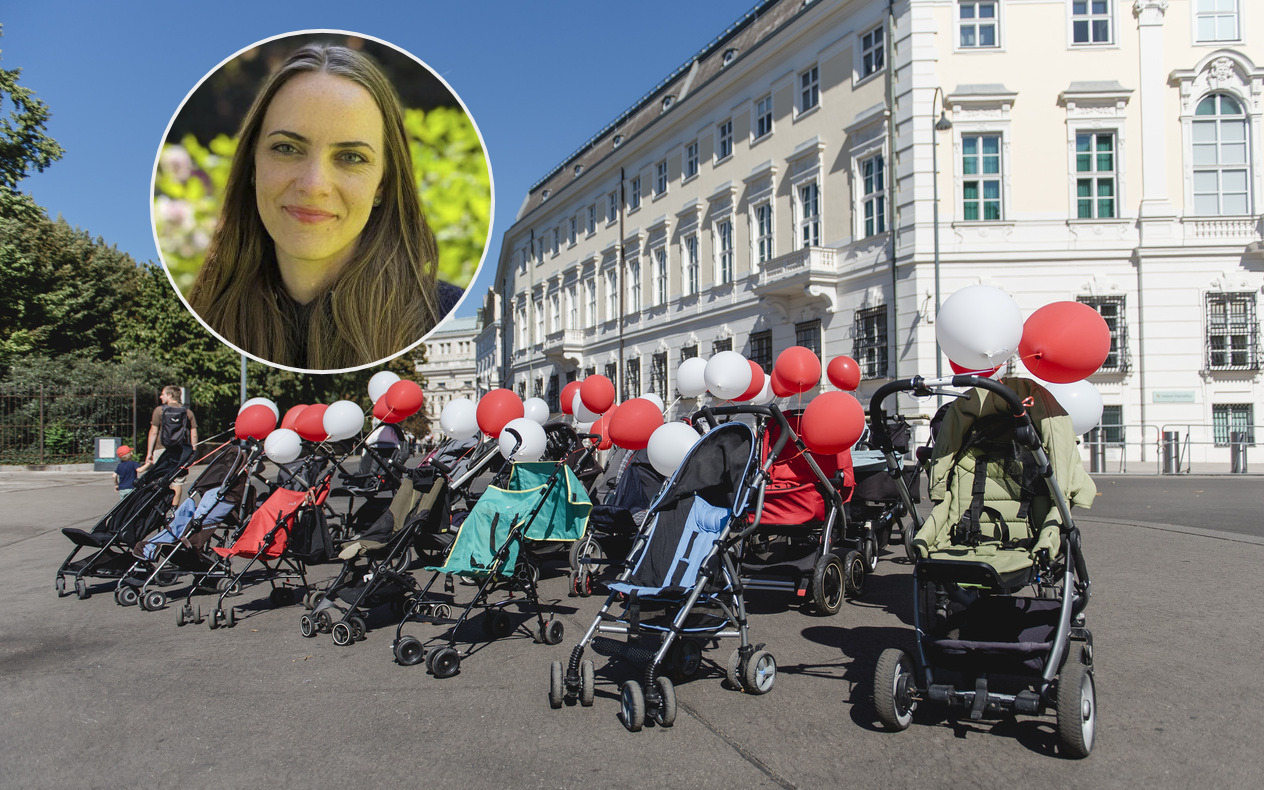 Kinderwagen-Aktion, Wien und Porträt von Natalie Ehrenberger