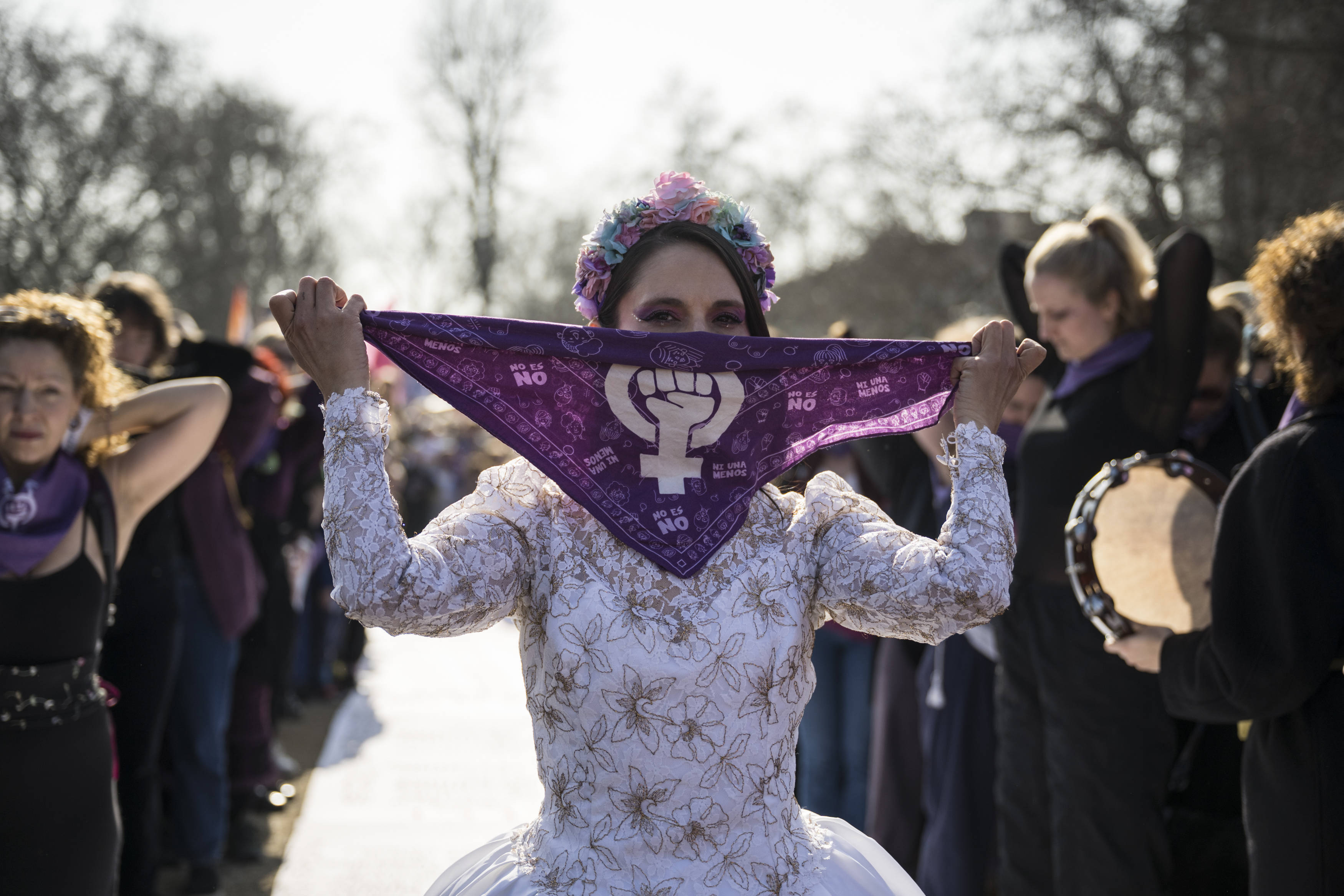 Demonstration gegen Femizide in Berlin