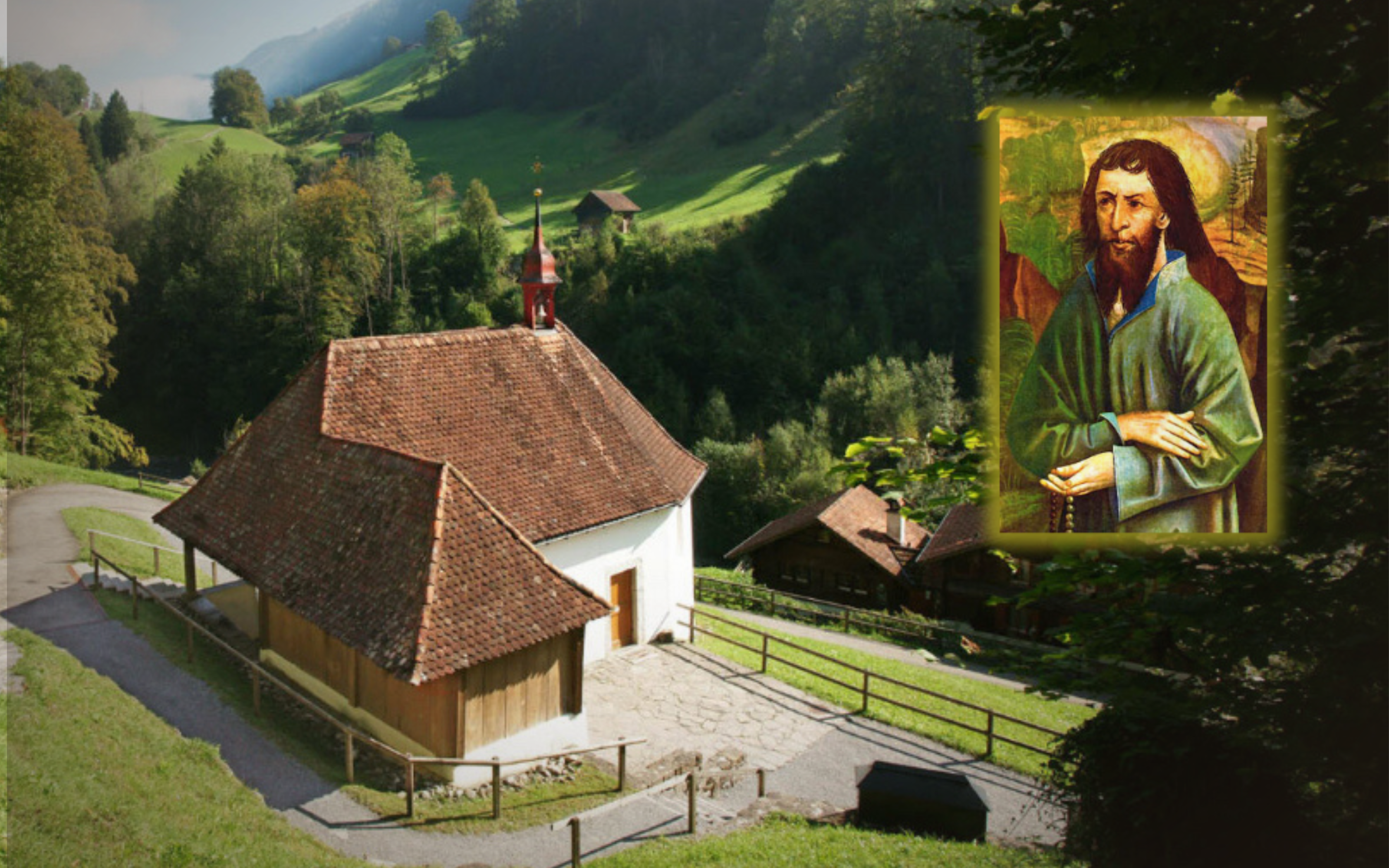 Einsiedelei und Gemälde mit Bruder Klaus