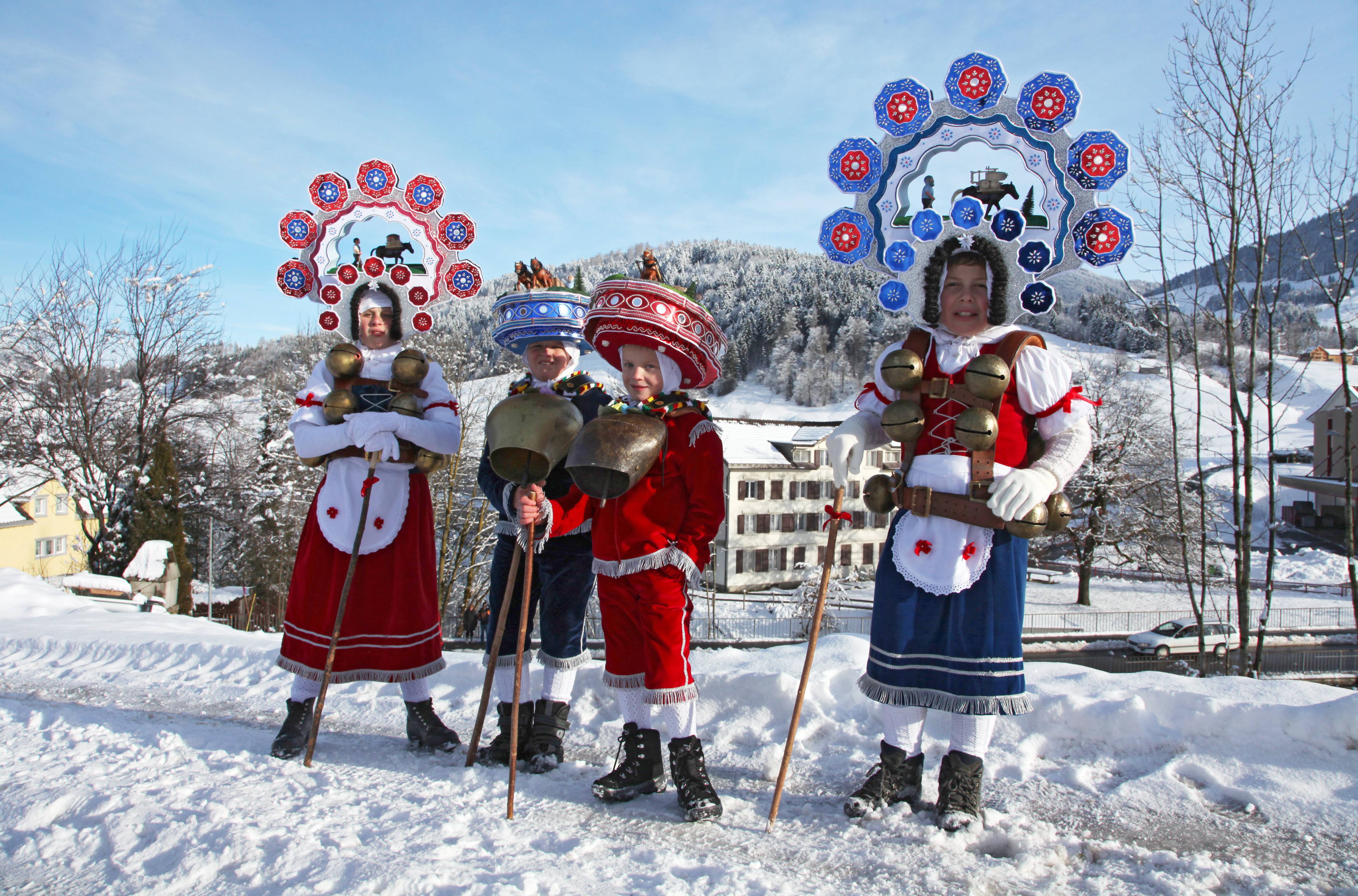 Silvesterchläuse im Appenzell an Silvester