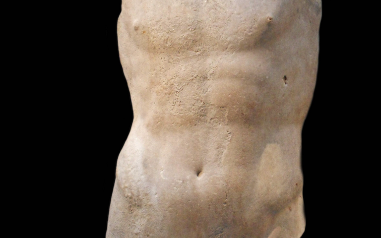 Marble Torso of Apollo Lykeios 160 A.D. Was mistakenly restored as Dionysus instead of Apollo.