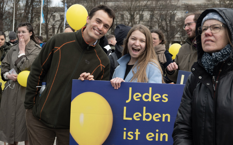 Teilnehmer vom Marsch fürs Leben in München 2023