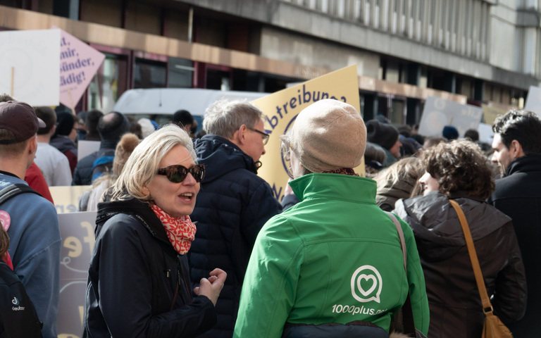 Lifefluencer-Aktion beim Marsch fürs Leben in München 2023