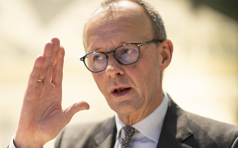 CDU-Vorsitzender Friedrich Merz am 26.01.2023 in Berlin