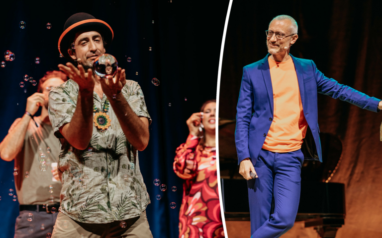 Künstler Fabian Seewald und Eden-Fest-Initiator Johannes Hartl (r.)