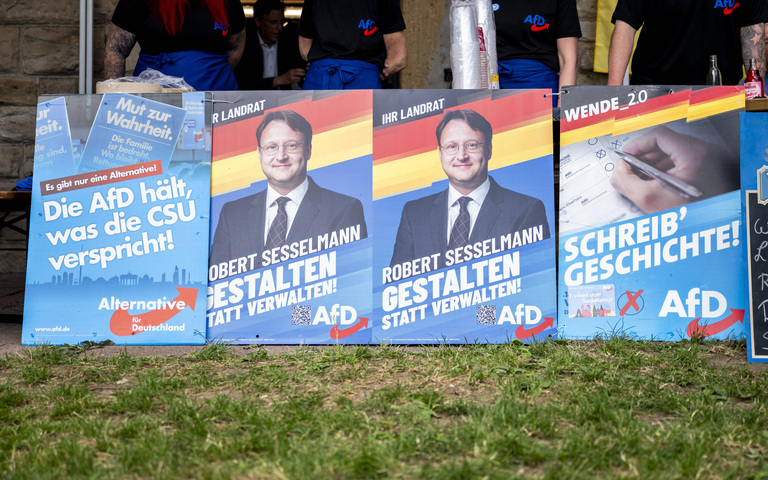 AfD-Wahlplakate im Thüringer Sonneberg