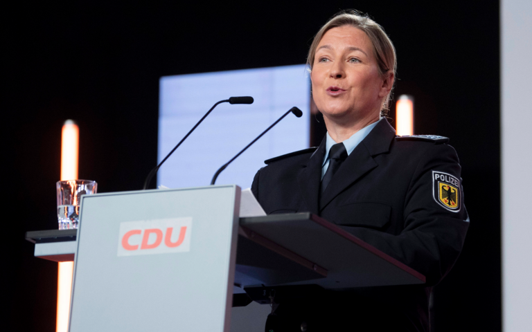 Claudia Pechstein auf dem CDU-Konvent in Berlin