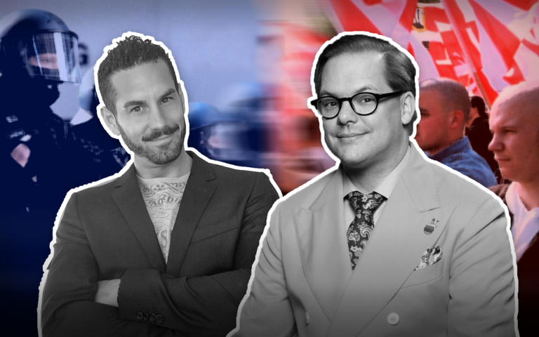 Polizist Kristian Beara (l.) und Ex-Neonazi Axel Reitz: