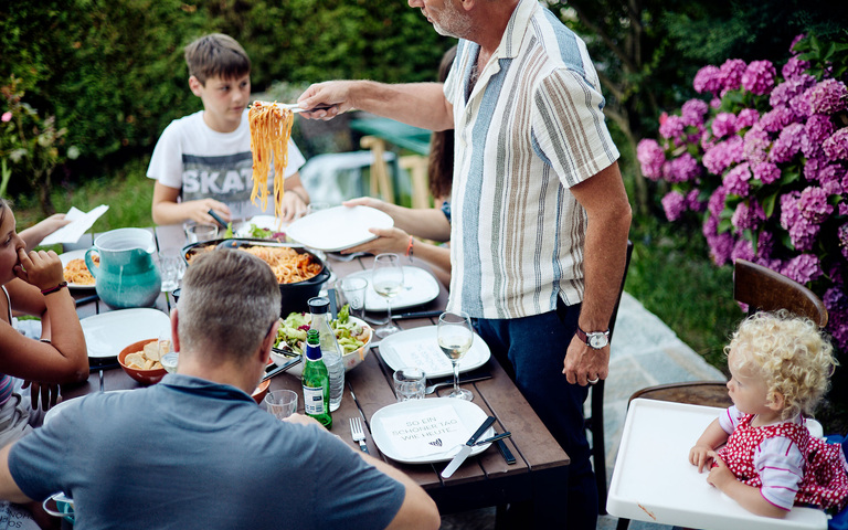 Essen im Garten