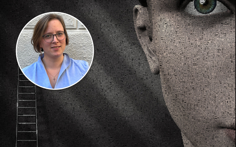 Nachdenkliche moderne junge Frau im Schwangerschaftskonflikt und Autorin Paula von Ketteler (kleines Bild)