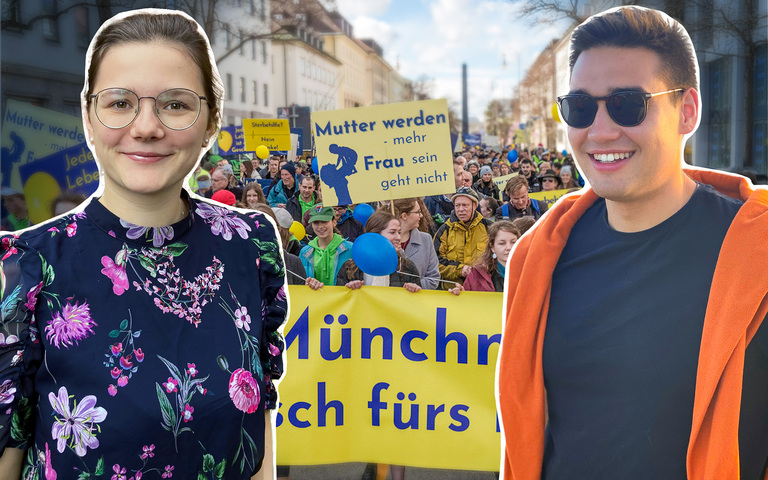 Clara und Vinzenz gehen auf den Münchner Marsch fürs Leben
