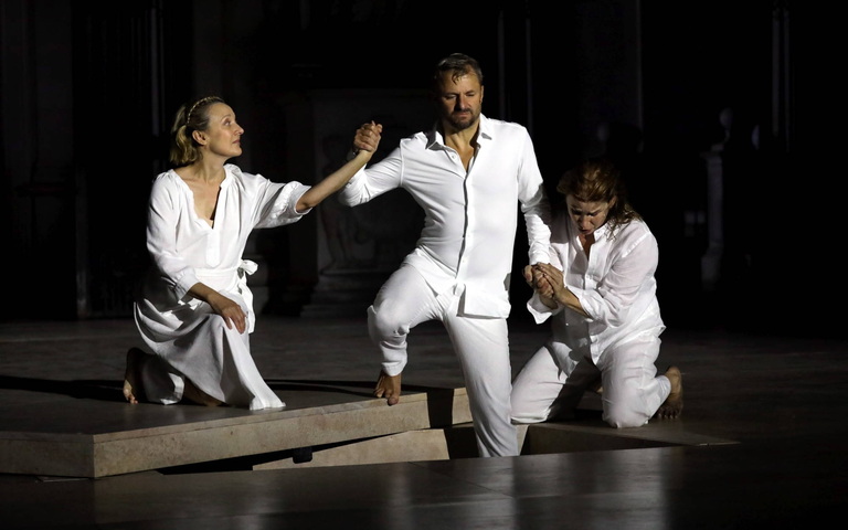 Philipp Hochmair als Jedermann bei den Salzburger Festspielen 2024, Aufnahme vom 17. Juli 2024