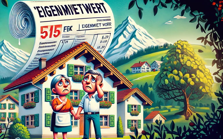 Motiv zum Eigenmietwert, KI-generiert