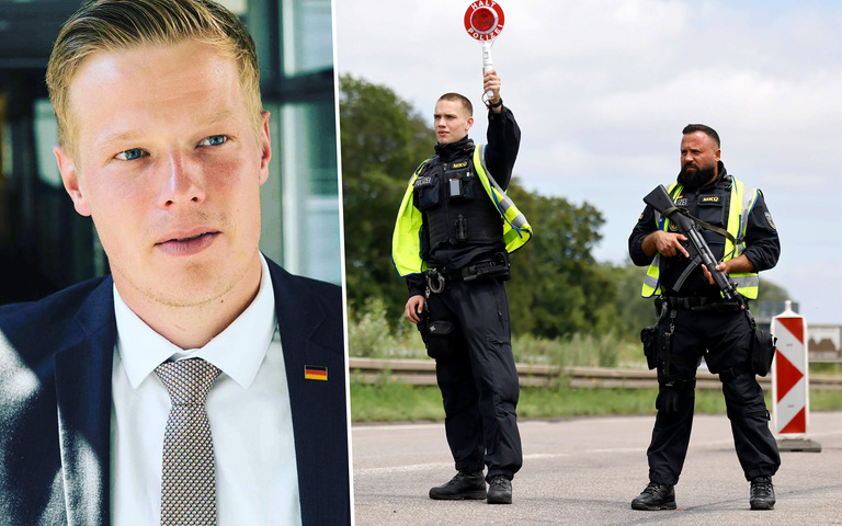 DPolG-Vizechef Manuel Ostermann (l.), Grenzkontrollen durch Bundespolizisten