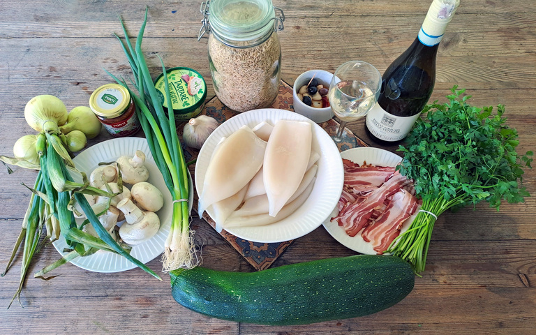 Gefüllte Tintenfische - Zutaten