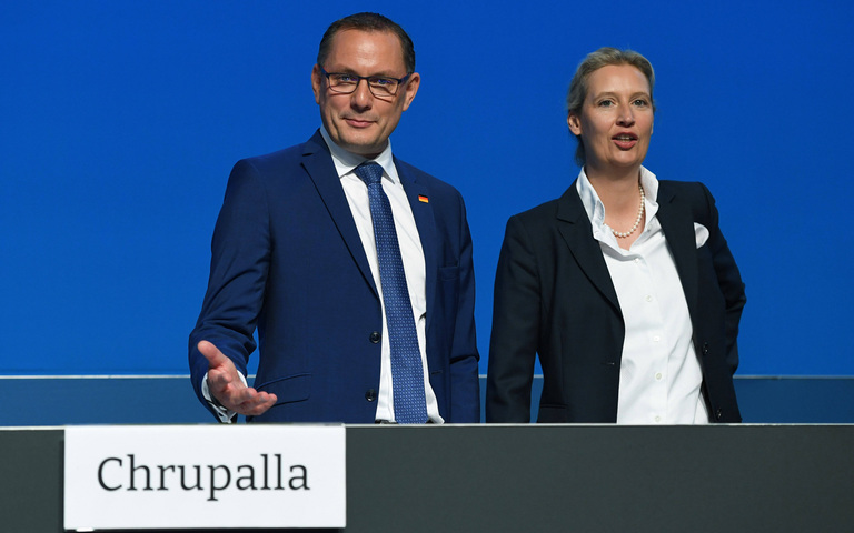 AfD-Parteichefs Tino Chrupalla und Alice Weidel