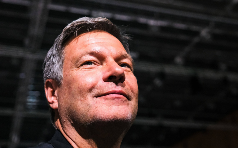 Robert Habeck beim Grünen-Parteitag in Wiesbaden