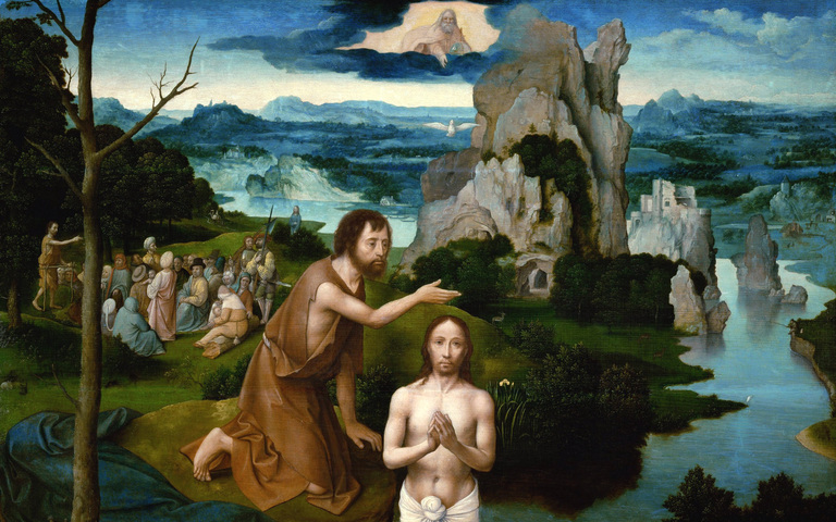 „Taufe des Christus“, Joachim Patinir (um 1480-1524), Kunsthistorisches Museum, Wien