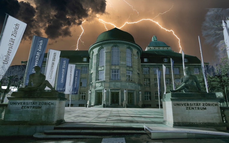 Uni Zürich im Gewitter