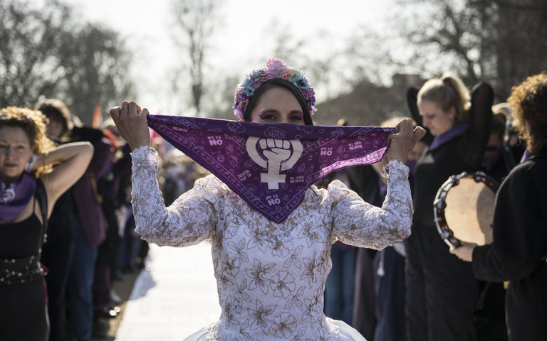 Demonstration gegen Femizide in Berlin