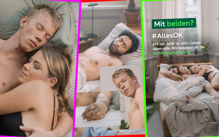 Verstörende Werbung der AOK von 2025