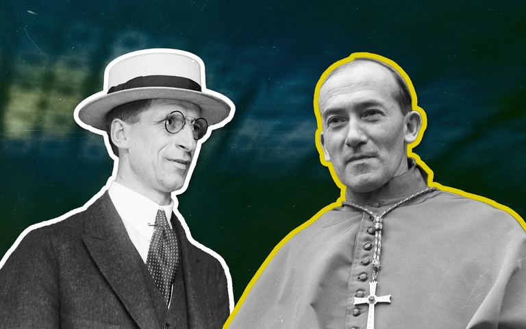 Éamon de Valera (li.) und Erzbischof John Charles McQuaid