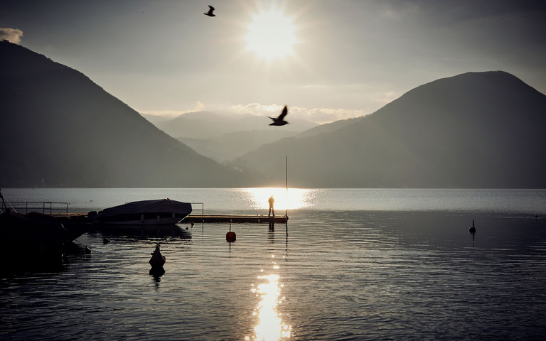 Stiller See mit Boot