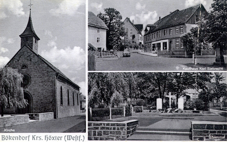 Ansichtskarte von Bökendorf im Kreis Höxter (Westf.), nach 1945