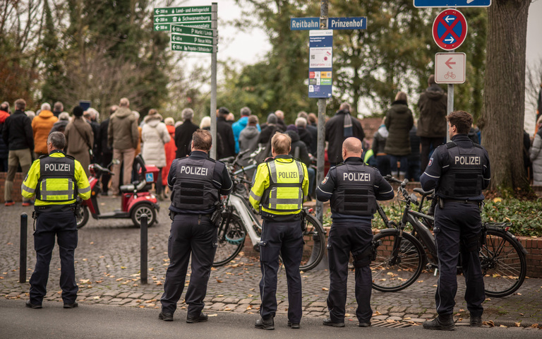 Polizeischutz: Gedenkfeier an die Reichsprogomnacht in Kleve