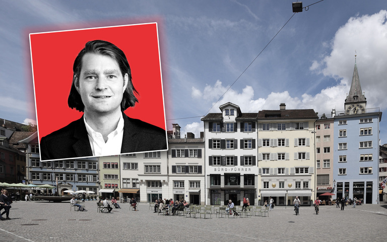 Sp-Politiker Tobias Langenegger, Münsterhof in Zürich