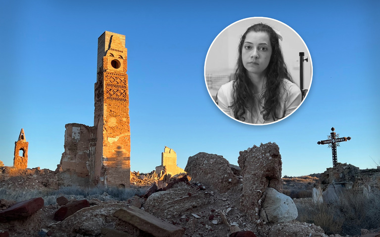 Das im spanischen Bürgergkrieg 1937 zerstörte Dorf Belchite