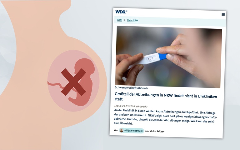 WDR-Online 2026, Abtreibungen in NRW, Screenshot