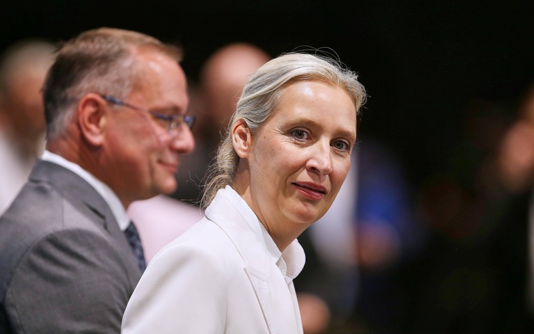 Die neuen alten AfD-Chefs Alice Weidel und Tino Chrupalla