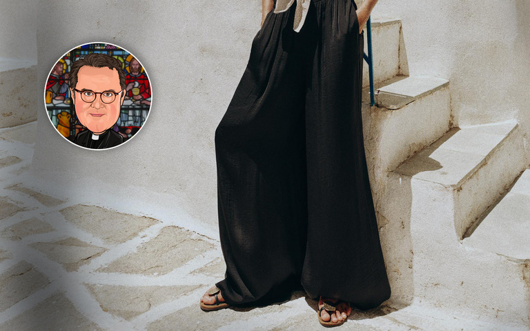 Weit geschnittene Hose von Zara / Kolumnist Guido Rodheudt