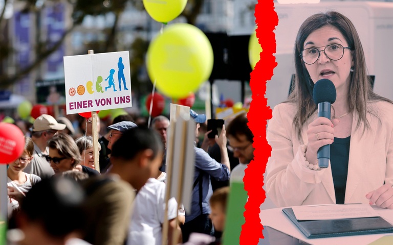 Kölner Bürgermeisterin Teresa De Bellis-Olinger (CDU, r.) / Teilnehmer des Marsch für das Leben am 19. September 2026 in Köln