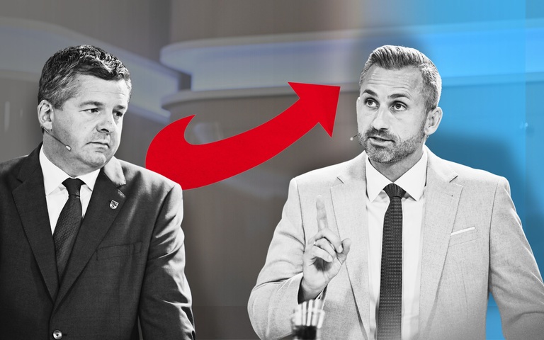 Ministerpräsident Sven Schulze (CDU) und Herausforderer Ulrich Siegmund (AfD)