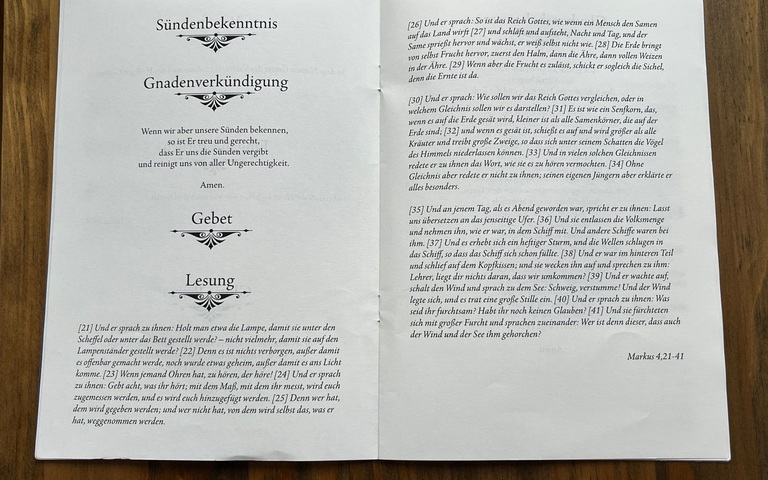 Ablauf Gottesdienst 4