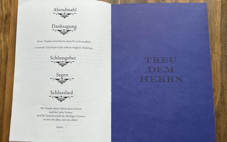 Ablauf Gottesdienst 8