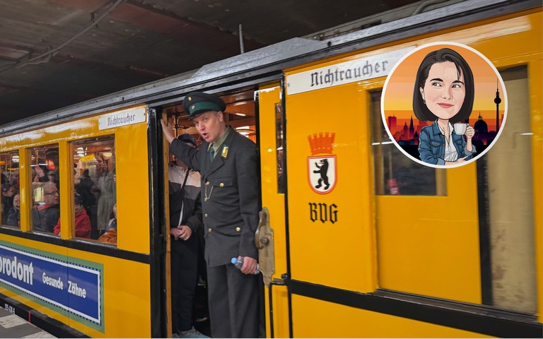 Historische U-Bahn Berlin / Kolumnistin Jana Hermann